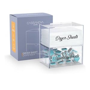 5/$30 Clear Dryer Sheet and Laundry Pod Dispenser New in Box NWT